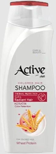картинка Шампунь ACTIVE Шампунь для окрашенных волос CARE & BEAUTY. С кератином и пшеничным протеином, 350 мл (512102053) от магазина Tovar-RF.ru