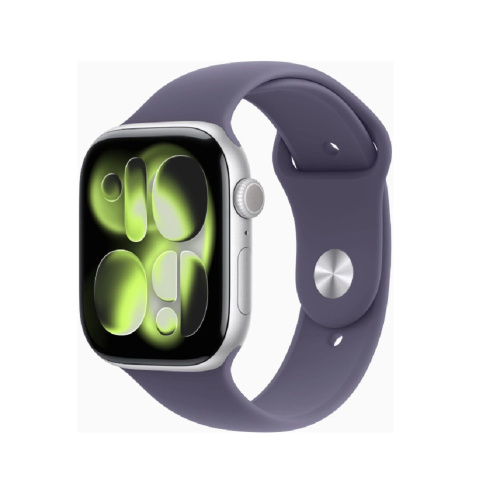 картинка apple watch series 11 46mm silver aluminium case with purple fog sport band - m/l (meva4zp/a) магазин Tovar-RF.ru являющийся официальным дистрибьютором в России картинка apple watch series 11 46mm silver aluminium case with purple fog sport band - m/l (meva4zp/a) от магазина Tovar-RF.ru