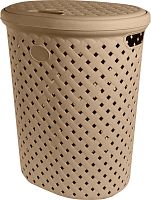 картинка Корзина для белья PLAST TEAM PT408711015 Rattan 42л 415х330х510мм шоколадный мокко от магазина Tovar-RF.ru
