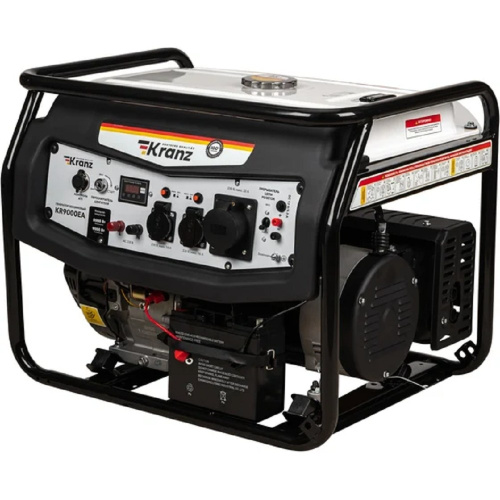 картинка Kranz KR-16-1139 Генератор бензиновый KR8000EA, 8кВт, 25л, коннектор автоматики, электростартер магазин Tovar-RF.ru являющийся официальным дистрибьютором в России картинка Kranz KR-16-1139 Генератор бензиновый KR8000EA, 8кВт, 25л, коннектор автоматики, электростартер от магазина Tovar-RF.ru