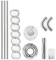 картинка Карниз в ванную комнату САНАКС 10009 Карниз в ванную угловой хромированный 0.9х0.9х0.9 от магазина Tovar-RF.ru