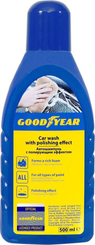 картинка автошампунь goodyear gy000800 с полирующим эффектом, пластиковая бутылка 500мл от магазина Tovar-RF.ru