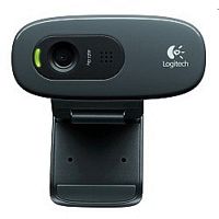 картинка logitech hd webcam c270, 960-001063/960-000999 {usb 2.0, 1280*720, 0.9mp разрешение матрицы,3mpix foto, mic, black} от магазина Tovar-RF.ru