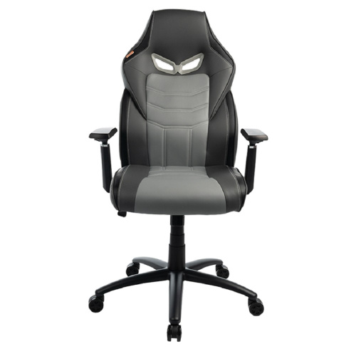 картинка Кресло игровое Filum FL-CH-G-040 пластиковая крестовина, спинка/сиденье экокожа, подлокотники с регулировкой по высоте, элементы из хрома, черно-серое (1113086) магазин Tovar-RF.ru являющийся официальным дистрибьютором в России картинка Кресло игровое Filum FL-CH-G-040 пластиковая крестовина, спинка/сиденье экокожа, подлокотники с регулировкой по высоте, элементы из хрома, черно-серое (1113086) от магазина Tovar-RF.ru
