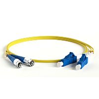 картинка hyperline fc-d2-9-fc/ur-lc/ur-h-5m-lszh-yl (fc-9-fc-lc-upc-5m) патч-корд волоконно-оптический (шнур) sm 9/125 (os2), fc/upc-lc/upc, duplex, lszh, 5 м от магазина Tovar-RF.ru