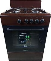 картинка плита газовая vesta bergamo vgg 6021.1 коричневая от магазина Tovar-RF.ru