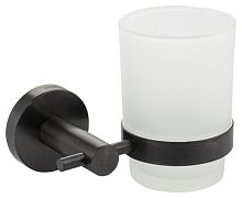 картинка стакан GFMARK 78005 Стакан стеклянный с креплением к стене ГРАФИТ от магазина Tovar-RF.ru