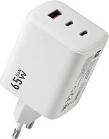картинка сзу defender (83265) upa-105 65w, usb a+c+с, белый от магазина Tovar-RF.ru