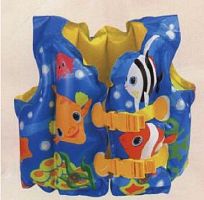 картинка жилет для плавания intex жилет для плавания 41x30 см. веселые рыбки . возраст: 3-5 лет арт. 59661npот магазина Tovar-RF.ru