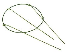 картинка Поддержка растений INBLOOM Поддержка для растений d18см, h28см, металл 30х18х4 154-057 от магазина Tovar-RF.ru