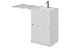 картинка Тумба Bona, 60 см, напольная, 2 ящика, белый глянец от магазина Tovar-RF.ru