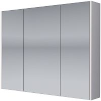 картинка Шкаф зеркальный PRIME, 90 см, 3 дверцы, 6 стеклянных полок, белый от магазина Tovar-RF.ru