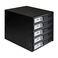 картинка exegate ex289284rus корзина для hdd hs535-12g (универсальная, на 5*3,5" sata3/12g sas hdd,занимает 3*5,25" отс) от магазина Tovar-RF.ru
