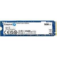 картинка kingston ssd nv3, 500gb, m.2(22x80mm), nvme, pcie 4.0 x4, 3d tlc snv3s/500g от магазина Tovar-RF.ru
