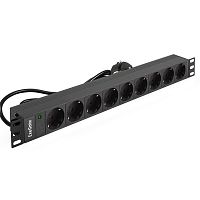 картинка exegate ex280849rus блок розеток exegate serverpro pdu-19h903 al-9s-eu2, 19",1u,алюм, 9schuko, евровилка, 2м от магазина Tovar-RF.ru