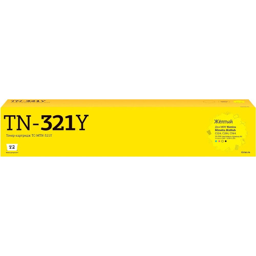 картинка tc-mtn-321y тонер-картридж t2 для konica-minolta bizhub c224/c284/c364 (25000 стр.) желтый, с чипом магазин Tovar-RF.ru являющийся официальным дистрибьютором в России картинка tc-mtn-321y тонер-картридж t2 для konica-minolta bizhub c224/c284/c364 (25000 стр.) желтый, с чипом от магазина Tovar-RF.ru