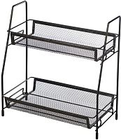 картинка MALLONY Этажерка настольная двухуровневая L?ordine Nero, 31,5*17*33 см (107588) от магазина Tovar-RF.ru