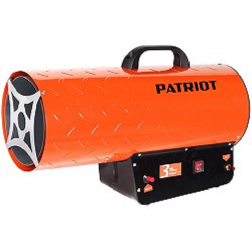 картинка калорифер газовый patriot gs 50 [633445024] {мощн. 50 квт;эл.двиг.: 70 вт - 220 вольт;  тип газа: пропан/бутан; расход: 2,9 кг/час; вес: 7.5 кг; редуктор и шланг в комплекте.} от магазина Tovar-RF.ru