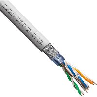 картинка exegate ex300618rus кабель exegate sftp4-c5e-cca-s24-in-pvc-gy-305 sftp 4 пары кат.5e cca, 0.5мм (24awg), экран, 305м, серый, pvc от магазина Tovar-RF.ru