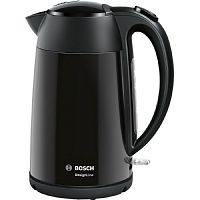 картинка чайник электрический bosch twk3p423 1.7л. 2400вт черный (корпус: нержавеющая сталь) от магазина Tovar-RF.ru