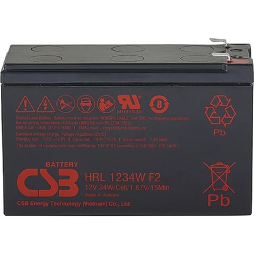 картинка csb батарея hrl1234w (12v, 9ah) (fr) (с увеличенным сроком службы 10 лет) от магазина Tovar-RF.ru