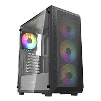 картинка powercase корпус mistral s4b argb, tempered glass, 4x 120mm argb pwm fans, чёрный, atx  (cmsb-a4) от магазина Tovar-RF.ru