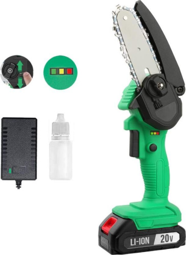 картинка Пила цепная аккумуляторная ZITREK GreenSaw 20 (20В, 2,0Ач Li-ion аккум. 1шт, ЗУ) 082-1853 магазин Tovar-RF.ru являющийся официальным дистрибьютором в России картинка Пила цепная аккумуляторная ZITREK GreenSaw 20 (20В, 2,0Ач Li-ion аккум. 1шт, ЗУ) 082-1853 от магазина Tovar-RF.ru