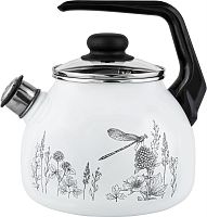 картинка Чайник APPETITE 4с209я FLORA-2 эмал 3,0л со свистком от магазина Tovar-RF.ru