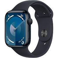 картинка apple watch series 9 gps 41mm midnight aluminium case with midnight sport band m/l [mr8x3ll/a] от магазина Tovar-RF.ru