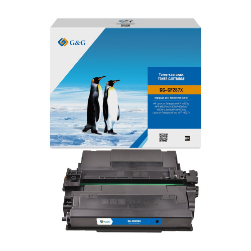 картинка картридж лазерный g&g gg-cf287x черный (18000стр.) для hp lj m501/m506dn/m506n/m506x/n/dn, mfp m527z/f/dn от магазина Tovar-RF.ru