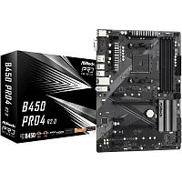 картинка asrock b450 pro4 r2.0 {soc-am4 amd b450 4xddr4 atx ac`97 8ch(7.1) gblan raid+vga+hdmi+dp} от магазина Tovar-RF.ru