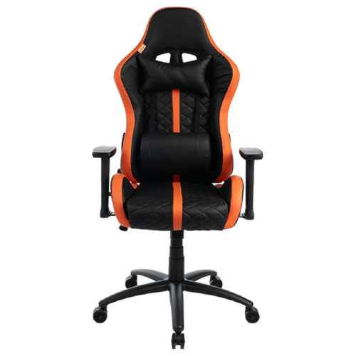 картинка Кресло игровое Filum FL-CH-G-050 пластиковая крестовина, спинка/сиденье экокожа с прострочкой, поясничная подушка, подлокотники с регулировкой по высо (1113087) от магазина Tovar-RF.ru