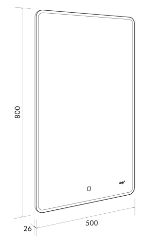 картинка Зеркало POINT, 50x80 см, сенсорный выключатель, LED-подсветка магазин Tovar-RF.ru являющийся официальным дистрибьютором в России фото 9 картинка Зеркало POINT, 50x80 см, сенсорный выключатель, LED-подсветка от магазина Tovar-RF.ru фото 9