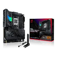 картинка asus rog strix x870-f gaming wifi (socket am5, atx, 4xddr5(192gb), dp/hdmi, 1xpcie 5.0x16/1xpcie 4.0x16, 1xlan (2.5gbe), wi-fi 7, bt 5.4, 2xsata 6gb/s, 4xm.2, 2xusb4 type-c, 1xusb-c, 9xusb 3.2) от магазина Tovar-RF.ru