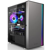 картинка корпус без блока питания/ pccooler lm300 argb bk, flat mid tower, black, tg, 0.45 spcc, 1x120mm matx, mitx 170/330/150mm 2x2.5", 2x3.5", 5xpci 1xusb-a 3.0, 2xusb-a 2.0 375x205x427mm от магазина Tovar-RF.ru
