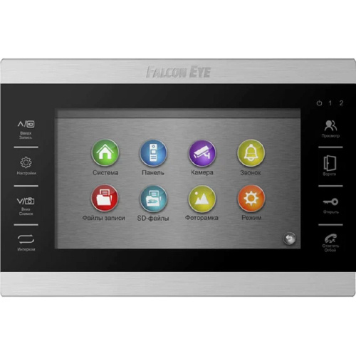 картинка Falcon Eye FE-70 ATLAS HD (Black) HD Видеодомофон: дисплей 7" TFT; сенсорные кнопки; подключение до 2-х вызывных панелей и до 2-х видеокамер; адресный интерком; графическое меню; запись фото и видео магазин Tovar-RF.ru являющийся официальным дистрибьютором в России картинка Falcon Eye FE-70 ATLAS HD (Black) HD Видеодомофон: дисплей 7" TFT; сенсорные кнопки; подключение до 2-х вызывных панелей и до 2-х видеокамер; адресный интерком; графическое меню; запись фото и видео от магазина Tovar-RF.ru