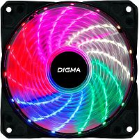 картинка вентилятор digma dfan-frgb2 rgb 120мм черный 3-pin 4-pin (molex)  ret от магазина Tovar-RF.ru