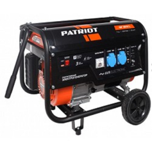 картинка Генератор бензиновый PATRIOT  GP 3810L [474101545] {Двигатель: 4т, OHV, АИ-92, 210 сс, 7.0 л.с; Мощность ном/макс: 2.8/3.0 кВт; Объём бака: 15 л; Розетки: 2 евро 16А;  Вес: 46 кг;} от магазина Tovar-RF.ru
