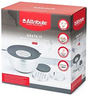картинка Миска ATTRIBUTE ASG005 Миска GRATE IT 5л с крышкой 3 терки от магазина Tovar-RF.ru