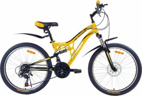 картинка велосипед pioneer forsage 24"/14" yellow-black-whiteот магазина Tovar-RF.ru