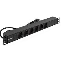 картинка exegate ex280828rus блок розеток exegate serverpro pdu-19h603 al-6s-eu2.5, 19",1u,алюм, 6schuko, евровилка, 2.5м от магазина Tovar-RF.ru