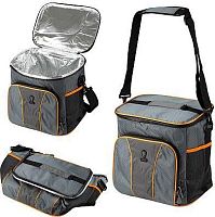 картинка термосумка leonord термосумка ml15202, 20л, р-р: 30x22x30см, цвет: серый+оранжевый 104933от магазина Tovar-RF.ru