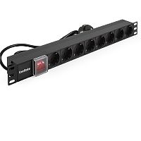 картинка exegate ex280842rus блок розеток exegate serverpro pdu-19h803 al-8s-eu2-sw, 19",1u,алюм, 8schuko, евровилка, 2м от магазина Tovar-RF.ru