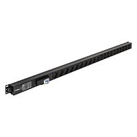 картинка exegate ex300289rus вертикальный блок розеток с автоматом защиты exegate serverpro pdu-v213 al-10c1310s-t-1p (19", 1u, алюминий, 10 iec 320 c13, 10 schuko, клеммная колодка, 16a, автомат защиты, черны от магазина Tovar-RF.ru