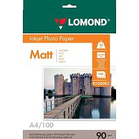 картинка LOMOND 0102001 Матовая бумага 1х A4, 90г/м2, 100 листов  от магазина Tovar-RF.ru