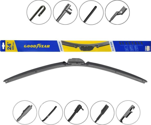 картинка щетка стеклоочистителя goodyear gy000444 premium 24''/60см бескаркасная от магазина Tovar-RF.ru