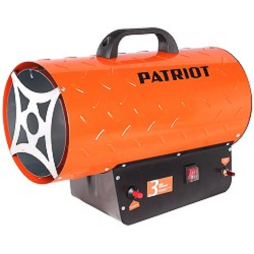 картинка калорифер газовый patriot gs 30 [633445022] {мощн. 30 квт;эл.двиг.: 70 вт - 220 вольт;  тип газа: пропан/бутан; расход: 1.98 кг/час; вес: 6.8 кг; редуктор и шланг в комплекте} от магазина Tovar-RF.ru