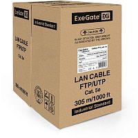 картинка exegate ex138967rus кабель ftp 4 пары кат.5e exegate special медь, экран, 305м pullbox, серый от магазина Tovar-RF.ru