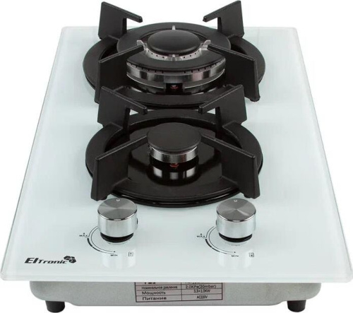картинка варочная панель eltronic (33-09) 2 конфорки , белый от магазина Tovar-RF.ru