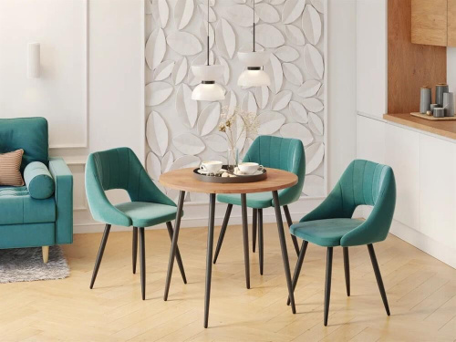 картинка Корпусная мебель POLINI Стол обеденный Home London дуб крафт золотой-черный (1 кор.) от магазина Tovar-RF.ru